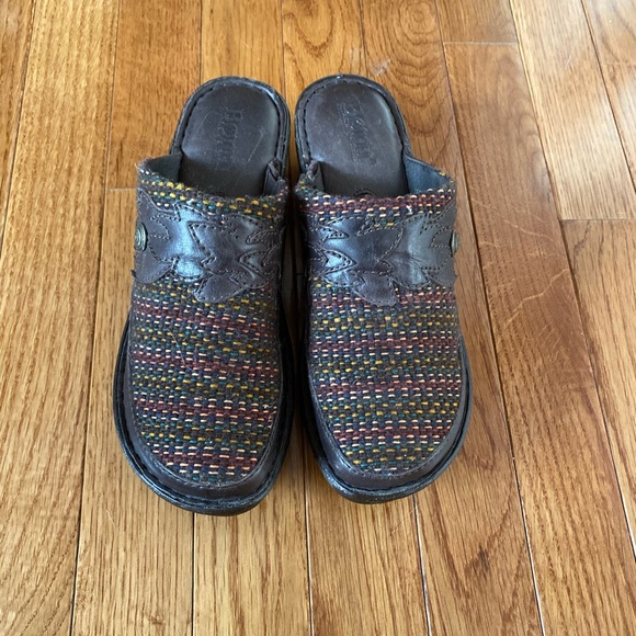 Born Leather and Fabric Clogs. NWOB. - Picture 2 of 8